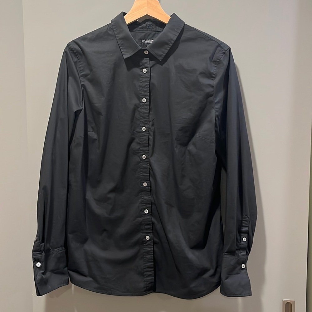 Banana Republic Button-down Black Tailored Shirt